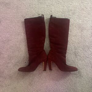 Stuart Weitzman Burgundy Knee-High Women's Boots, worn 1x